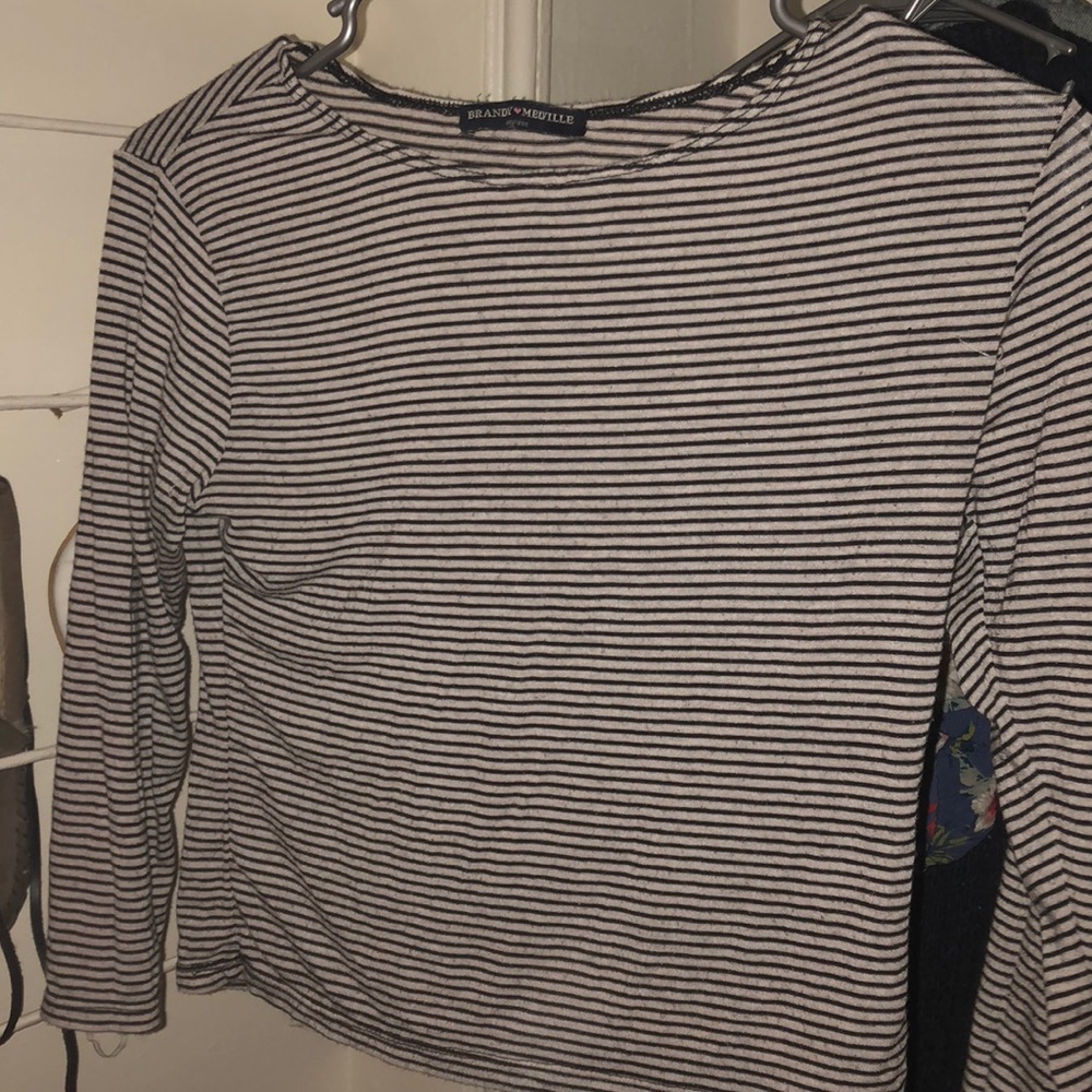 A stripped flowy stripped t-shirt